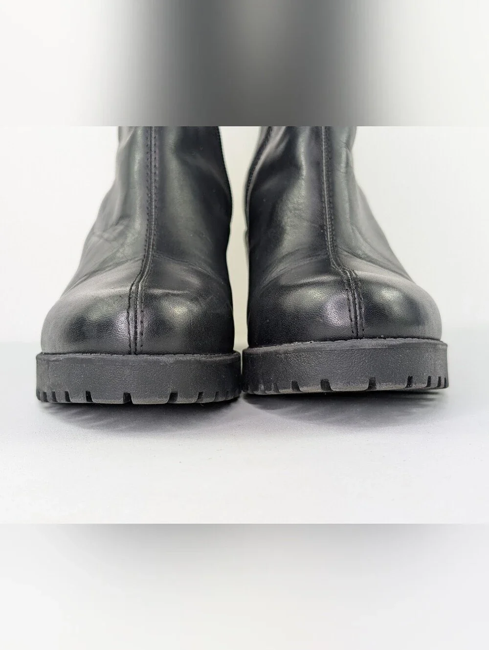 Vagabond Grace Boot Size 39 US 8 Black Leather Chunky Bootie Block Heel Side Zip